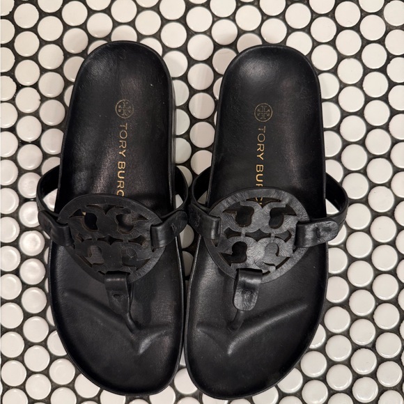 Tory Burch Shoes - Tory Burch Black Slide Sandals